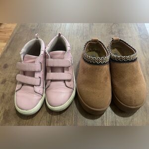 Olivia & Kate Suede Clogs/Woven Trim Brown wonder nation pink size 11 for girls